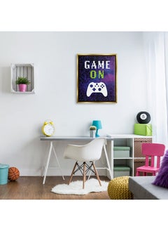 Stupell Industries Game On Bold Geometric Pattern Gaming Controller Floating Framed Wall Art, Design By Victoria Barnes  - Image 2
