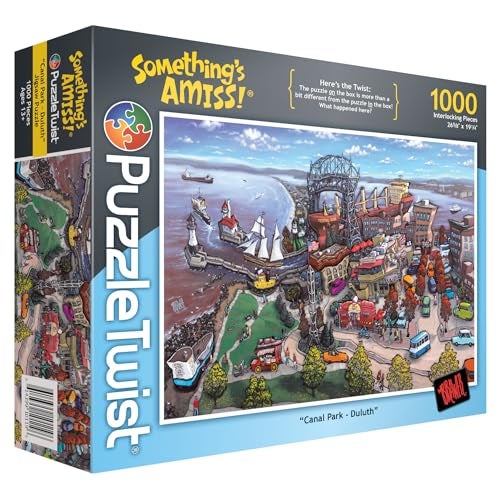 PuzzleTwist Jigsaw Puzzle Canal Park Duluth Somethings Amiss Series 1000 Pieces City Ships Family Pastime - Image 5