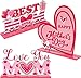 Haooryx Mothers Day Wooden Centerpieces Table Decoration 3Pcs Happy Mothers Day Table Topper Sign Wood Craft Center Piece Decor for Mothers Day Party Birthday Gift Dinner Coffee Table Home Decor - Image 3