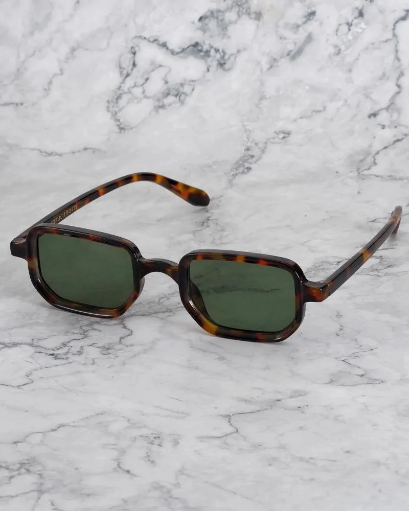  اكسبليست باوتس نظارات شمسية أنيقة بيللي للجنسين باللون الأخضر والسلحفاة