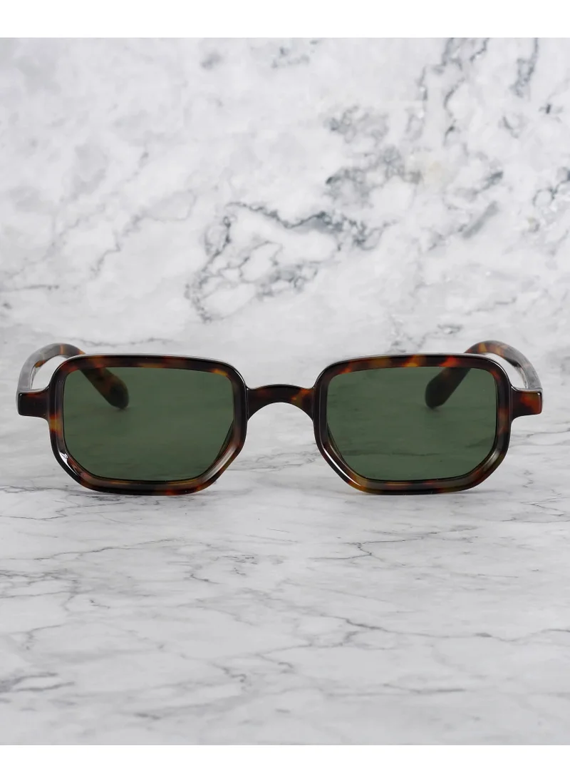 الشعراء الصريحون Explicit Poets Unisex BILLIE Tortoise - Green Stylish Sunglasses, 41EP12