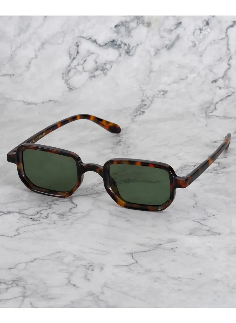 الشعراء الصريحون Explicit Poets Unisex BILLIE Tortoise - Green Stylish Sunglasses, 41EP12