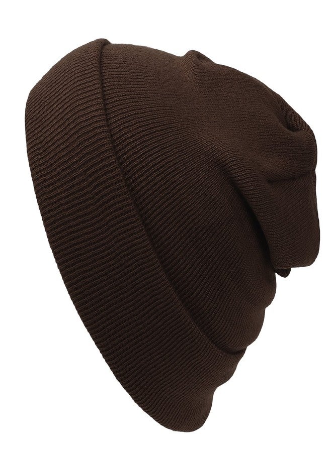 Cap911 Unisex Plain 12 inch Long Beanie - Many Colors Brown