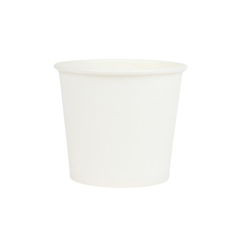 ECOPlanet Disposable Paper Cups [200ml, 100 Count]| Eco-Friendly, Biodegradable & Leak-Resistant | Use & Throw Party Glasses | Suitable for Tea, Coffee & More | White | GSM 195 - Image 1