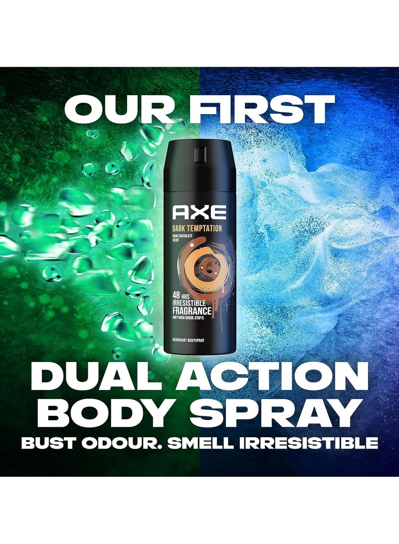 Axe Pack Of 6 Dark Temptation Deodorant Body Spray - 6x150ml - Image 2