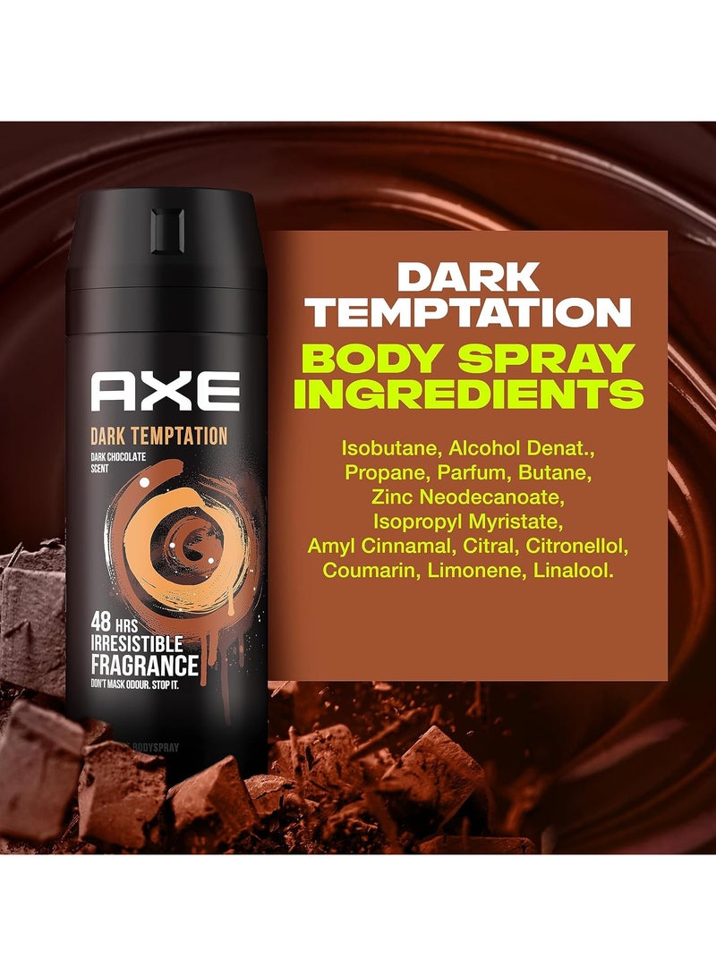 Axe Pack Of 6 Dark Temptation Deodorant Body Spray - 6x150ml - Image 4