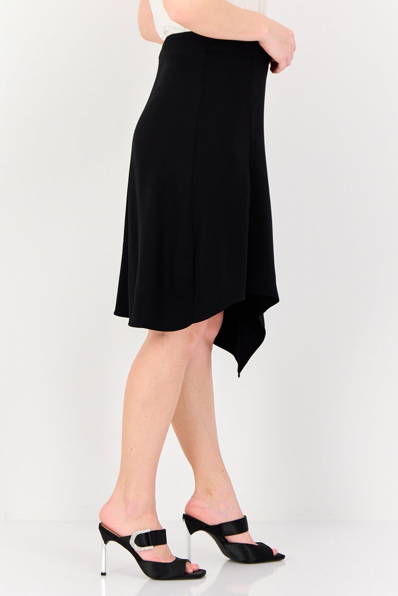 SELECTED Women Solid Midi Skirt, Black - Image 2