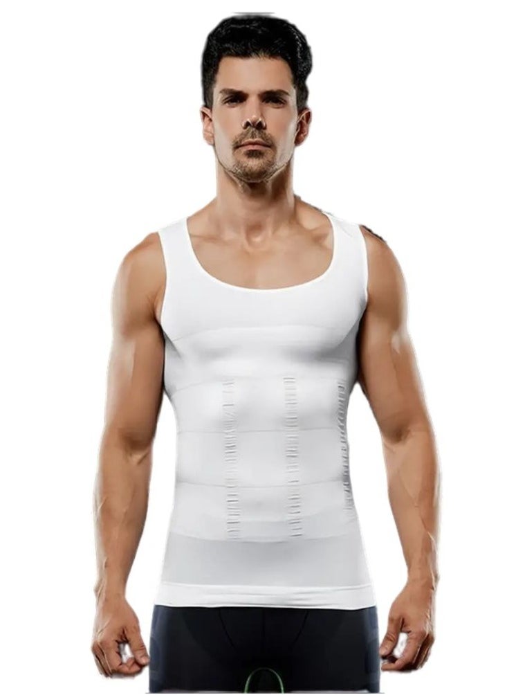 Spall Mens Slimming Body Shape Wear Corset Vest Shirt Compression Abdomen Tummy Belly Control Slim Waist  - Image 1