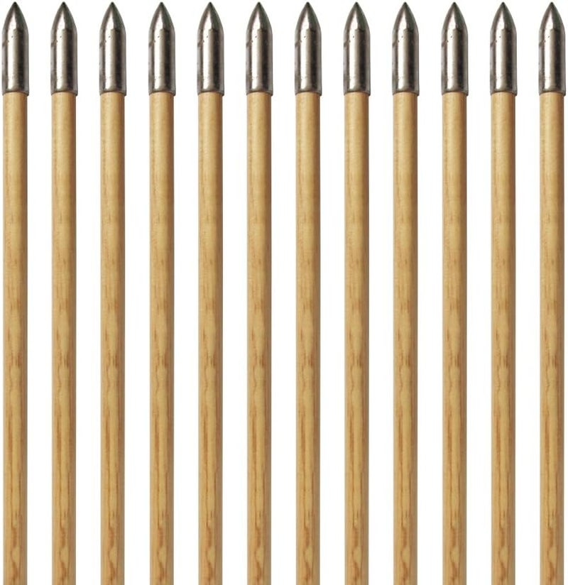 e5e10 Wooden Arrows Archery Handmade Arrows 33inch Shaft with Turkey Feather Fletching for Recurve Bow Longbow Hunting Practice 12PACK - Image 3