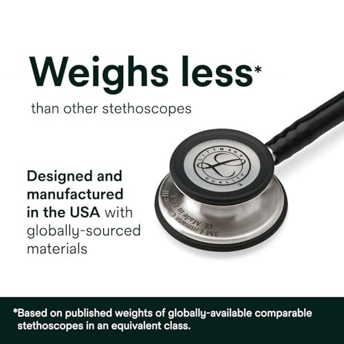 Littmann 3M™ Littmann® Classic III™ Monitoring Stethoscope, Black Tube, 27 inch, 5620 - Image 3