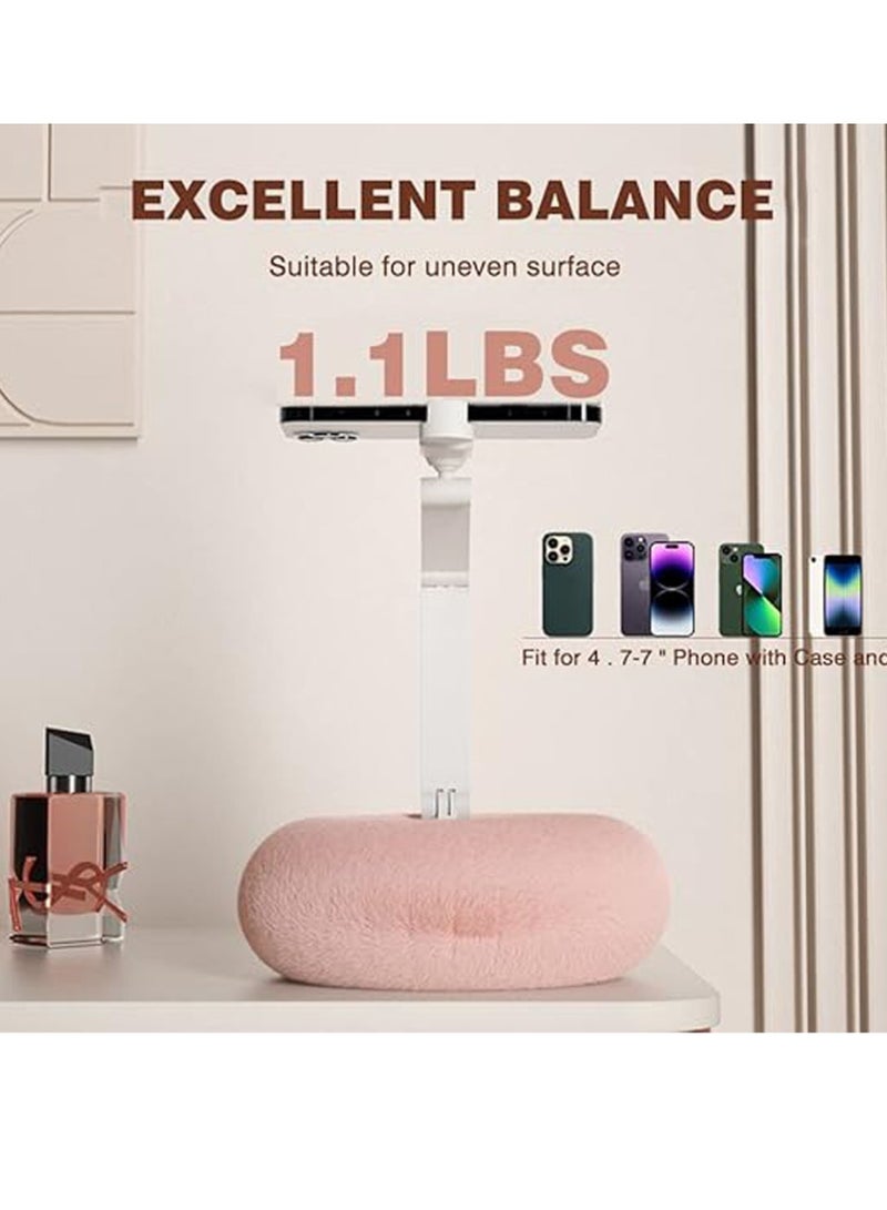 General Furry Bowl Universal Adjustable Swivel Stand Flat Pillow Stand (Pink)  - Image 4