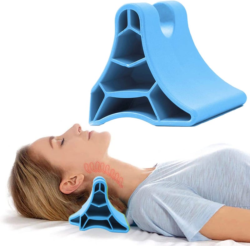 XEMZ Occipital Release Tool Portable Body Trigger Point Massager Suboccipital Release Device Manual Back Massager Neck Shoulder Pain Relief Muscle Release Tool for Tension Headache Migraine Blue