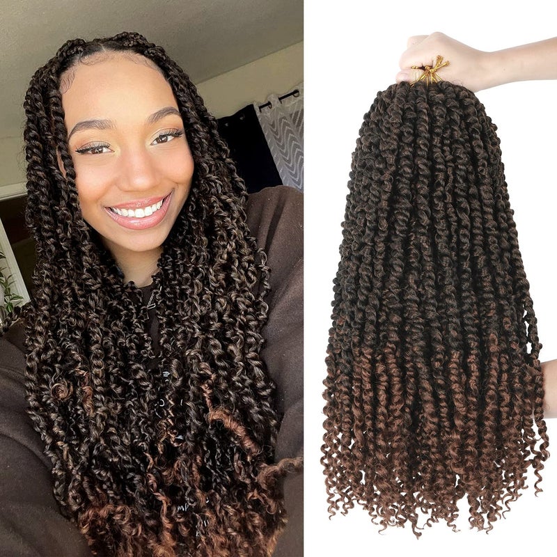 Bileaf 8 Packs Passion Twist Crochet Hair 18 Inch Crochet Passion Twist Hair Pretwisted Pre Looped Passion Twist Crochet Braids Passion Twists Bohemian Crochet Hair T30 - Image 2