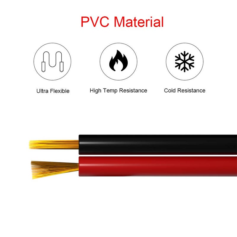 BTF-LIGHTING UL Listed 2 Pin 18AWG Extension Cable,32.8ft/10m Low Voltage 2 Conductor LED Strip Light Wire for 3014 5630 FCOB COB Single Colour Flexible LED Tape Rope - Image 3