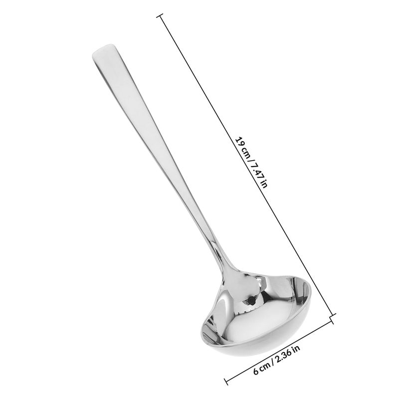 2Pcs Stainless Steel Gravy Ladle And Sauce Spoon 7 4 Inch Long Handle Kitchen Serving Utensils - Image 3