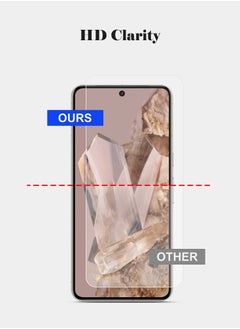 Techie 2 Pack HD Tempered Glass Screen Protector for Google Pixel 8 Pro - Anti Reflection Anti Bubbles 9H Hardness 0.33 mm Rounded Edges Easy Installation  - Image 5