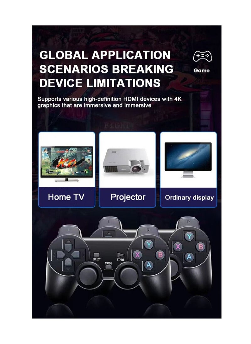 Generic - M8 Video Game Console 2.4G Dual Wireless Handle Game Stick 4K 10000 Game 64 32GB Retro Game  Gift for PS1/GBA Boy - Image 1