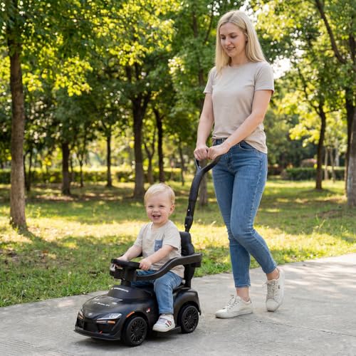 INFANS Licensed Toyota Ride on Push Car for Toddlers by INFANS 3 in 1 Walking Sliding Toy with Removable Guardrails and Handle Music Under Seat Storage for Kid Dark - Image 5
