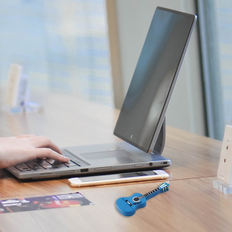 وحدة تخزين فلاش USB بسعة 32 جيجابايت باللون الأزرق - محفظة ذاكرة بانتقال بيانات عالي السرعة، ملحق تقني صغير ذكي محمول لتخزين بيانات رقمية وإدارة الملفات أثناء التنقل - Image 2
