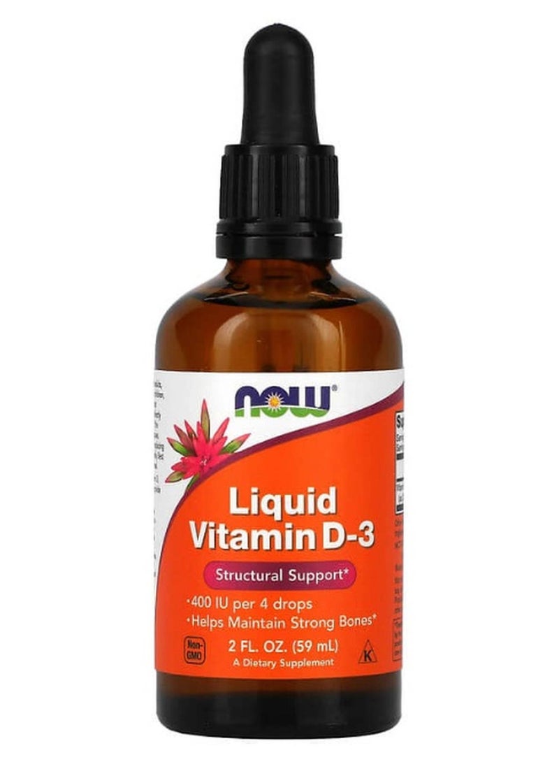 Now Foods Liquid Vitamin D-3 59ml - Image 1