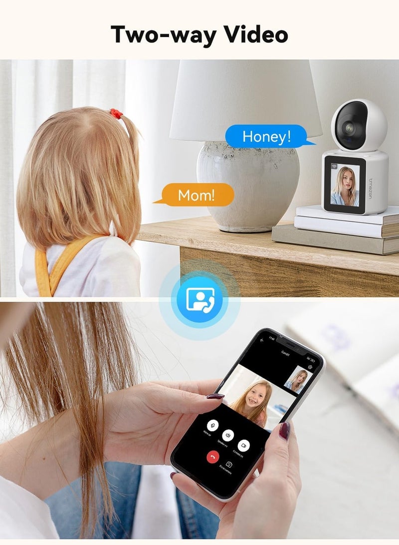 Generic 1080P Two-Way Video/Audio Indoor Camera, Child/Elder/Dog/Pet Camera with Phone App, 1080P Home Security Camera with Pan Tilt, Night Vision, One-Button Call, Motion Detection, Human/Sound/Crying Detectio  - Image 4