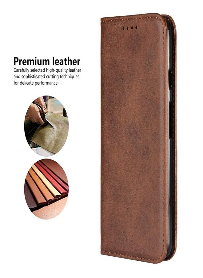 iCoverCase for Samsung Galaxy A10e Wallet Case, Premium PU Magnetic Leather Card Slots Holder Carry Kickstand Feature Flip Cover Case for Galaxy A10e (Dark Brown) - Image 3