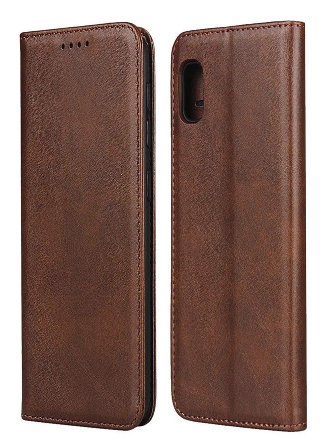 iCoverCase for Samsung Galaxy A10e Wallet Case, Premium PU Magnetic Leather Card Slots Holder Carry Kickstand Feature Flip Cover Case for Galaxy A10e (Dark Brown) - Image 1