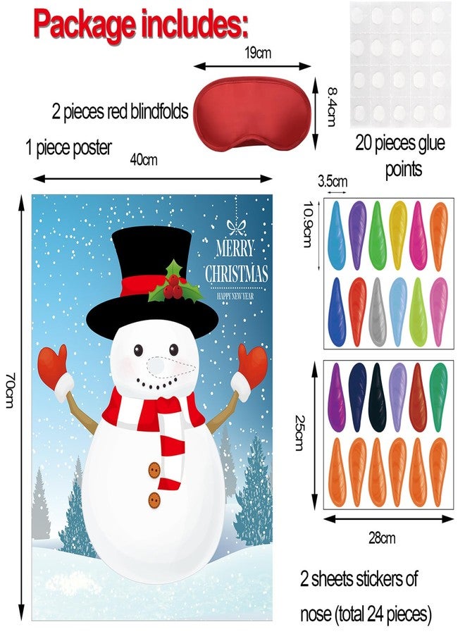 Gejoy Pin The Nose on The Reindeer Snowman Christmas Party Games Pin Games Set Christmas Holiday Activities Family Adults New Year Xmas Party Supplies - Image 2