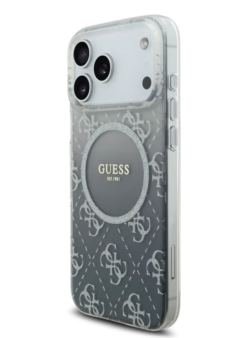 GUESS iPhone 17 Pro MagSafe Case PC+TPU With Gradient Glitter / Easy Snap On / Drop Protection / Slim Profile / Lightweight Back Cover - Gray - Image 3
