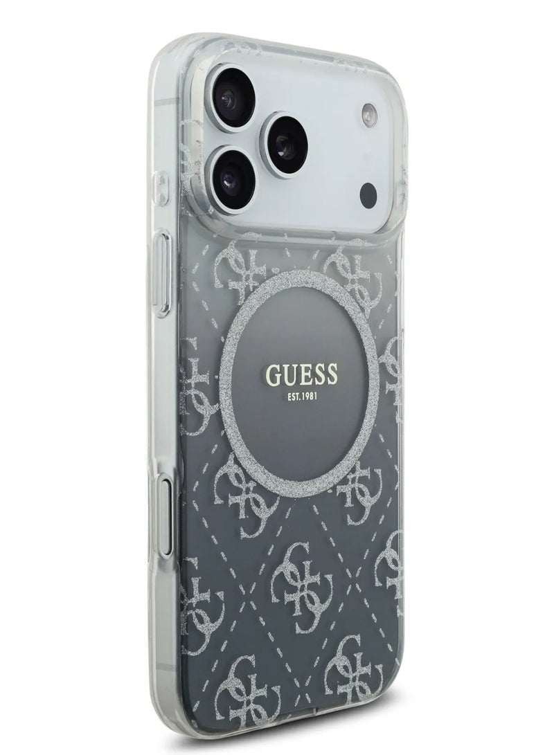 GUESS iPhone 17 Pro MagSafe Case PC+TPU With Gradient Glitter / Easy Snap On / Drop Protection / Slim Profile / Lightweight Back Cover - Gray - Image 4
