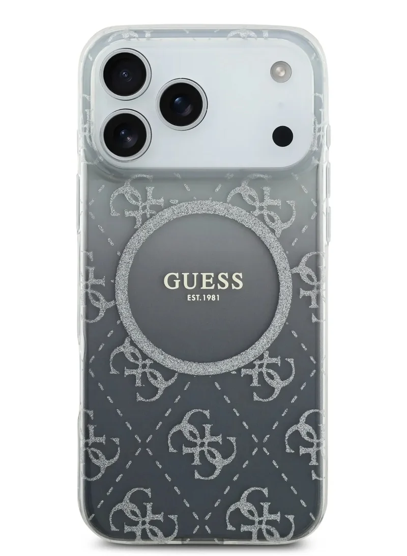 GUESS iPhone 17 Pro MagSafe Case PC+TPU With Gradient Glitter / Easy Snap On / Drop Protection / Slim Profile / Lightweight Back Cover - Gray