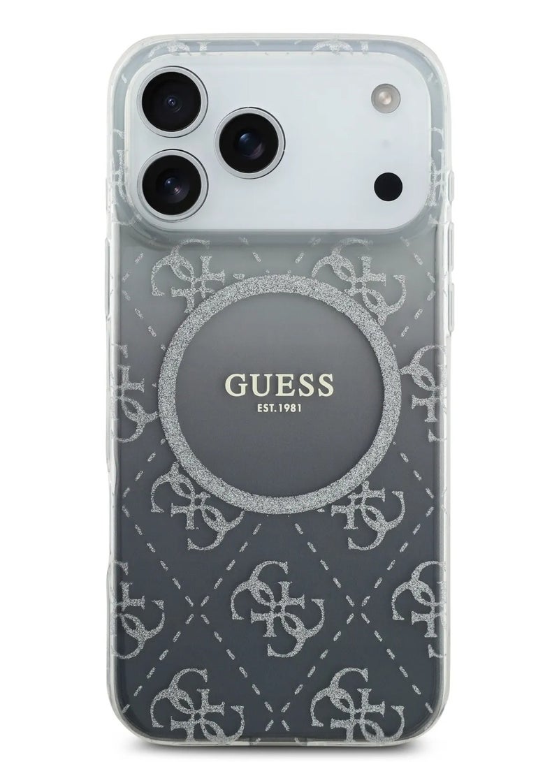 GUESS iPhone 17 Pro MagSafe Case PC+TPU With Gradient Glitter / Easy Snap On / Drop Protection / Slim Profile / Lightweight Back Cover - Gray - Image 1
