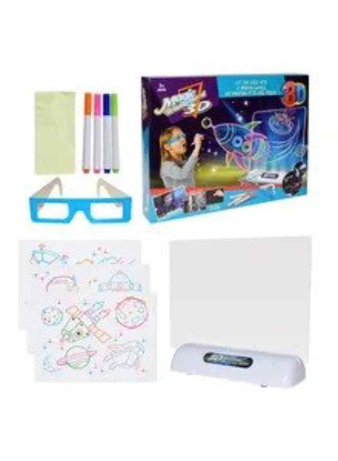 Kids 3D Drawing Board with Light Up Glow Draw Sketch Pad for Art Write Learning Educational Toys  - Image 2