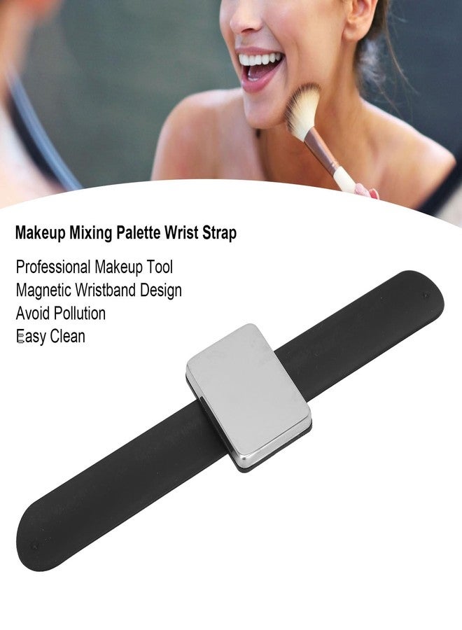 Semme Cosmetic Mixing Palette,Makeup Mixing Palette Wrist Strap,with Magnetic Mixing Palette and Silicone Wristband,Easy Clean,Convenient Color Mixing,Suitable For Nail Salon - Image 2