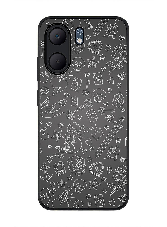 Stylizedd For Oppo A5x 5G / A5x 4G Case,Slim fit Camera Protection, Shockproof Thin Phone cover  - Doodles