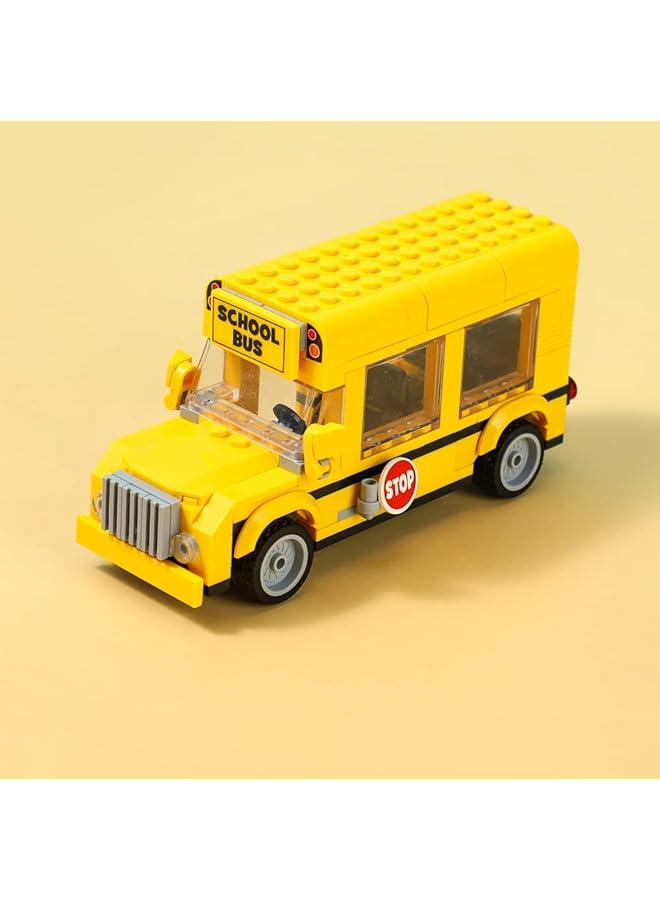 Miniso Snoopy Street Show Building Blocks A (School Bus 288 Pieces) - Image 5