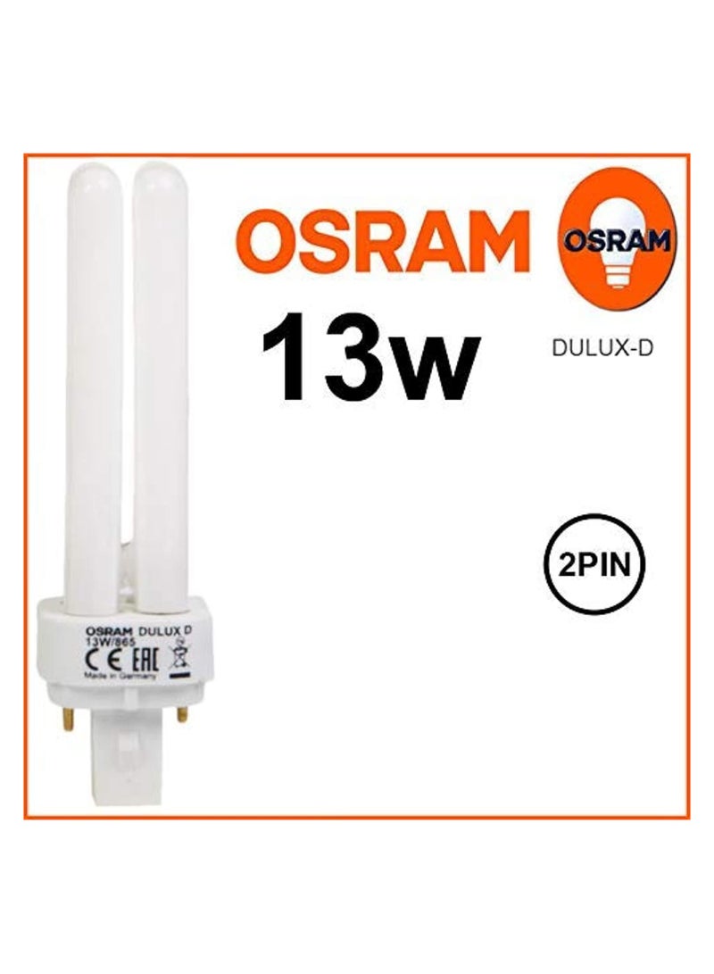 Osram Dulux D Fluorescent Lamp, 13 W 840 4000K 900 lm, White, G24d-1, Pack of 5 - Image 2