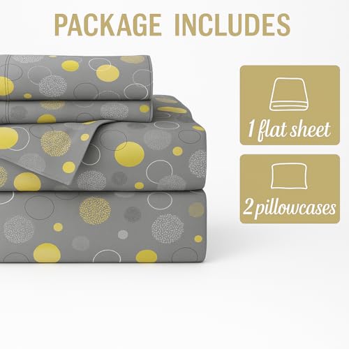 Bhoomi Impex Circle Charm Printed Double Bed Bedsheet Set – 90 x 100 Inches – Ultra-Soft Microfiber, Wrinkle-Free & Skin-Friendly – Includes 2 Pillow Covers - Image 4