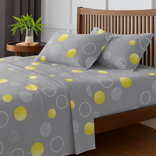 Bhoomi Impex Circle Charm Printed Double Bed Bedsheet Set – 90 x 100 Inches – Ultra-Soft Microfiber, Wrinkle-Free & Skin-Friendly – Includes 2 Pillow Covers - Image 2