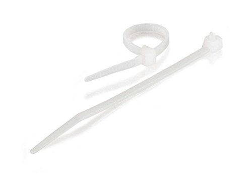 C2G Legrand Cable Tie, 7.5 Inch Cable Ties, White Cord Ties, Multipack of Cable Management Ties, 100 Pack, C2G 43034 - Image 1