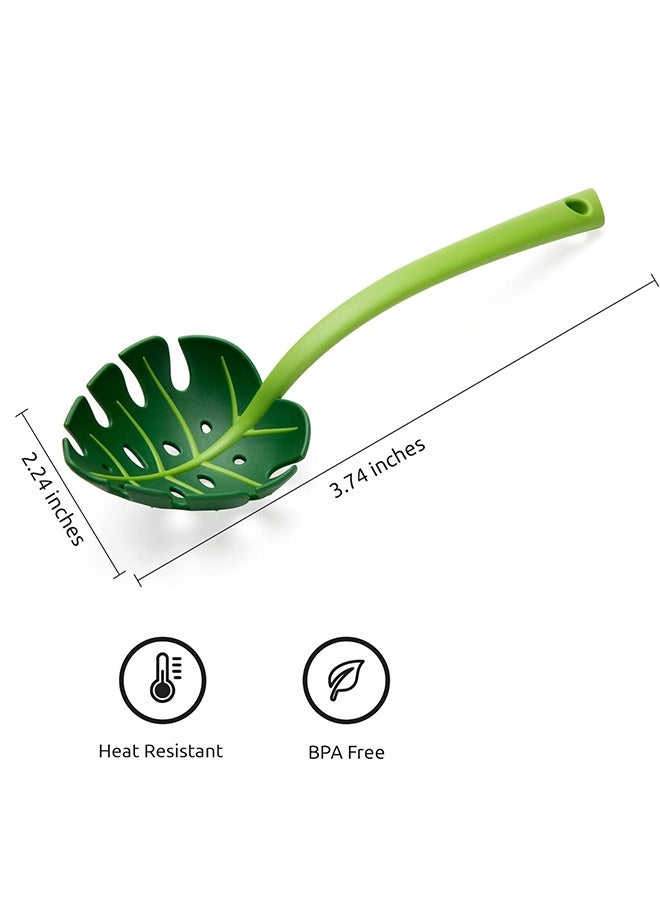 MXN 2 Pcs Cooking Spoon, Kitchen Spoon, Stirring Spoon For Noodles, scattered food in water, etc (Green) - Image 2