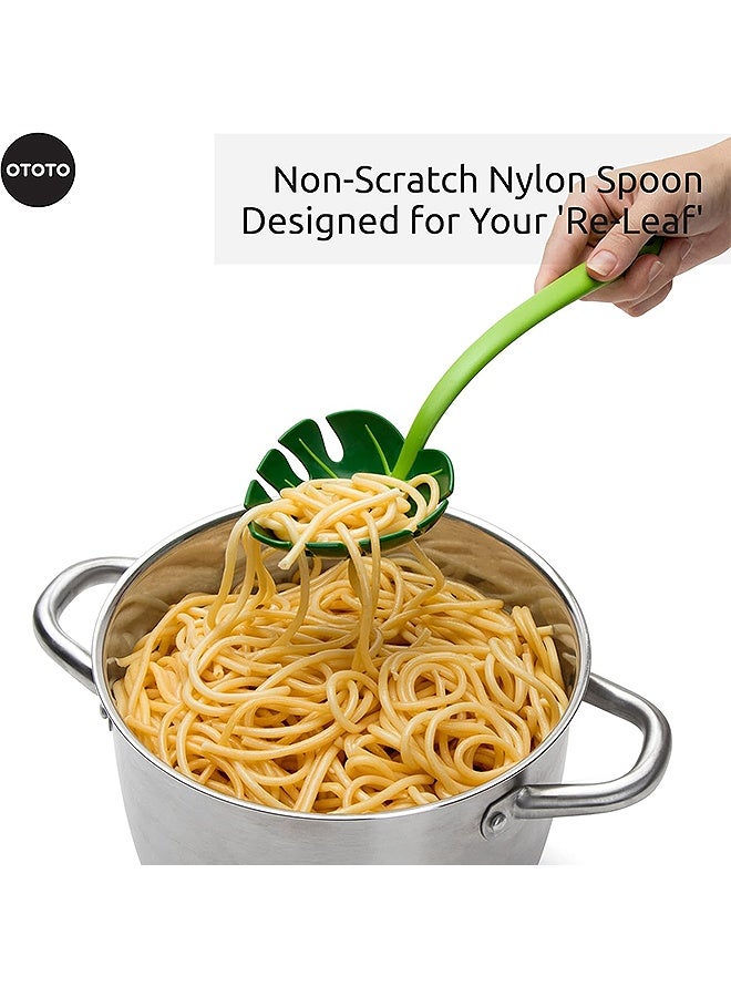 MXN 2 Pcs Cooking Spoon, Kitchen Spoon, Stirring Spoon For Noodles, scattered food in water, etc (Green) - Image 4