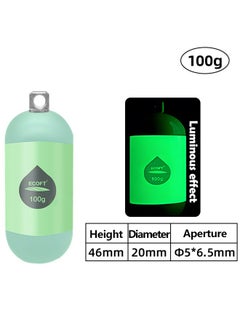 Generic Luminous Tackle Lead Drop Shot Weights, Saltwater and Freshwater Dropshot Fishing Sinkers, 2PCS Cylindrical Deep Drop Weights (100g)  - Image 4