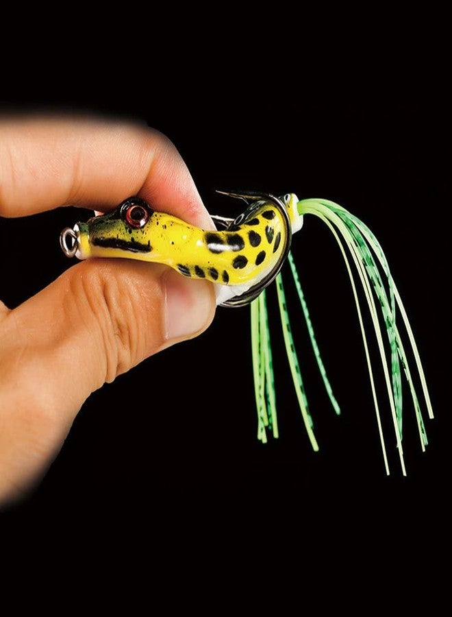 SHIVEXIM Topwater Frog Lures Durable Lifelike Silicone Bass Bait Kit for Freshwater & Saltwater, Realistic Floating Frog Lures for Topwater Fishing (5) - Image 4