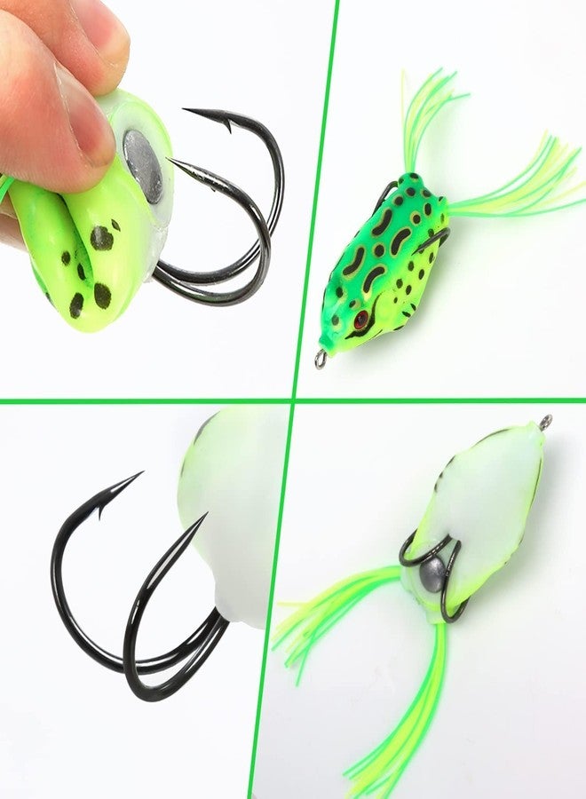 SHIVEXIM Topwater Frog Lures Durable Lifelike Silicone Bass Bait Kit for Freshwater & Saltwater, Realistic Floating Frog Lures for Topwater Fishing (5) - Image 5