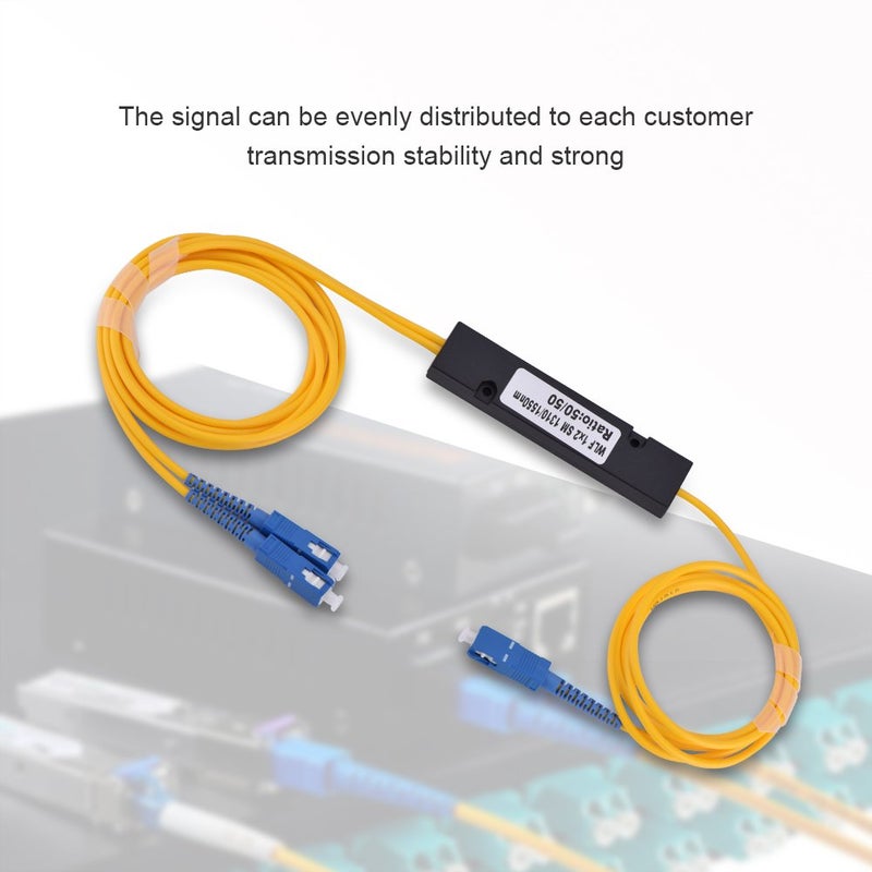ZERONE 1x2 SC Optical Fiber Splitter, PLC Single Mode 1310nm 1550nm Wavelength Splitter with Low Insertion Loss for FTTH FTTX Network Installation and Fiber Optic Connectivity - Image 5