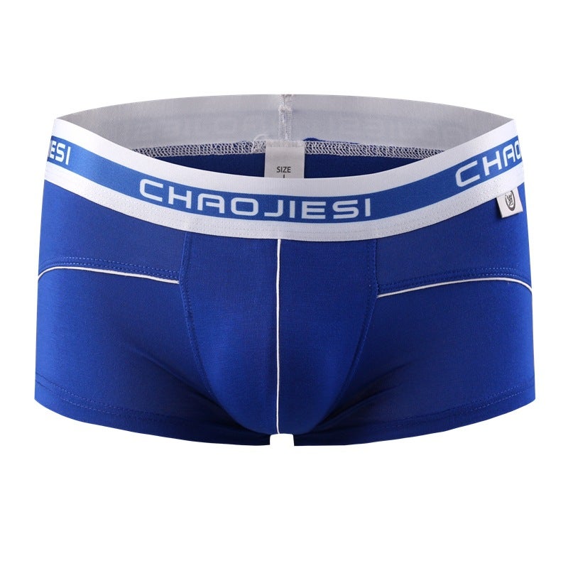 Summer Mens Underwear Low Waist Underwear for Youth Mens Thin Boxers Boxers Boxers Sports Underpants Breathable Shorts Head sapphire blue  - Image 2