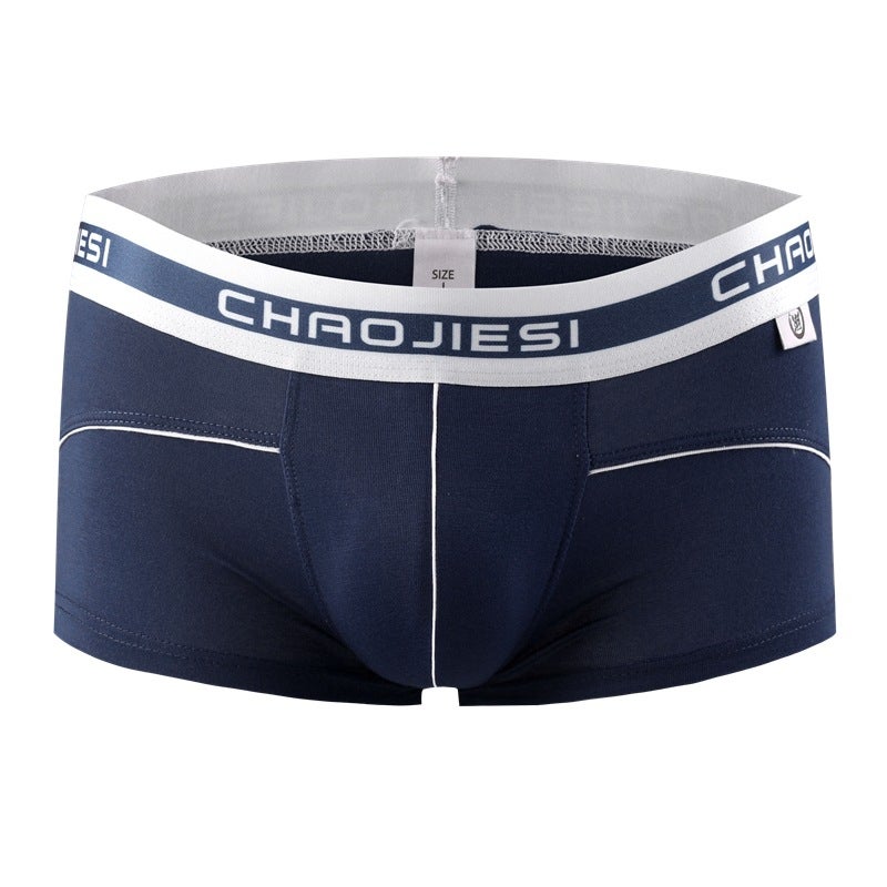 Summer Mens Underwear Low Waist Underwear for Youth Mens Thin Boxers Boxers Boxers Sports Underpants Breathable Shorts Head sapphire blue  - Image 1