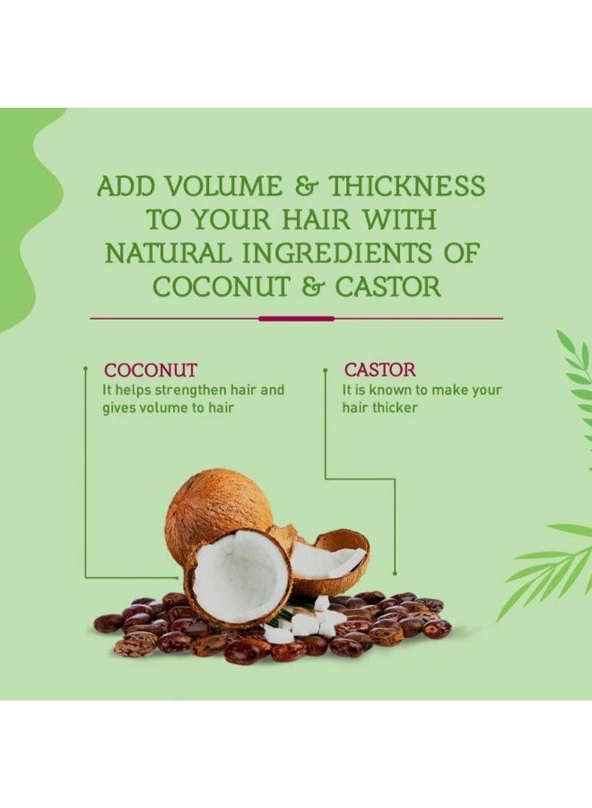 Vatika Coconut &Castor Hair Oil Treatment for Hair Volume & Density, 1Kg - Image 3