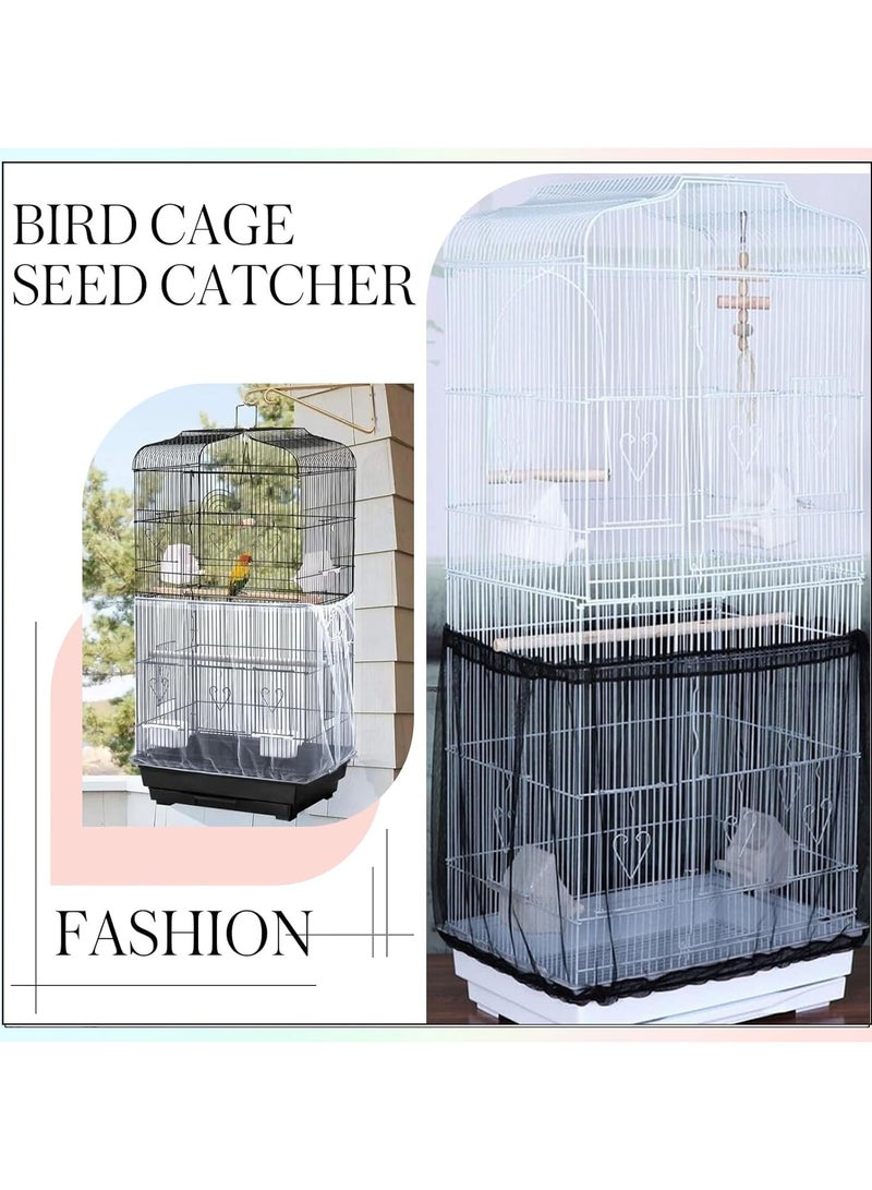NajmStyle Cage Cover Seed Catcher Birdcage Nylon Mesh Net Cover Skirt - Image 2